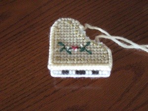 Plastic Canvas Instrument Ornaments